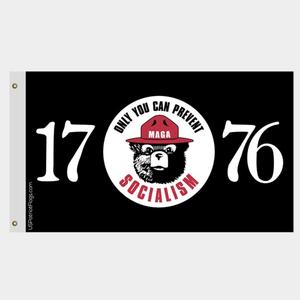 1776 Only You Can Prevent Socialism Flag Made in USA Clearance 2025