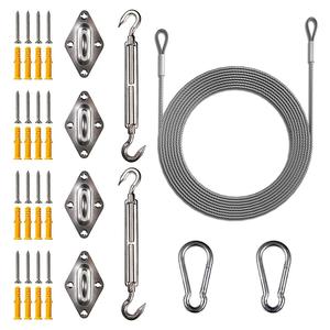 10 Inch 44 PC Set Sun Shade Sail Canopy Install Complete with Cable Wire Cheap Pick A Best