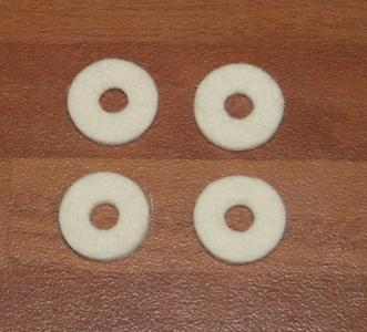 15.9mm white felt washer ( pack 4 ) Cheap Sale 2025