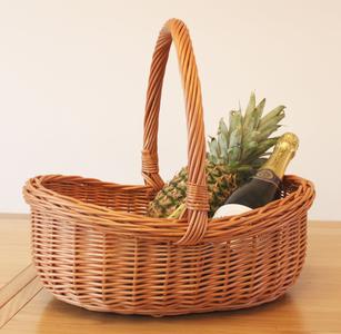 Wicker Willow Basket with Handle Shabby Sale Low Pice Fee Shipping
