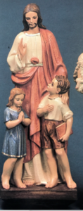 3 Ft High Realistic Painted Jesus Christ with Children Indoor Statue Cheap Sale Exclusive