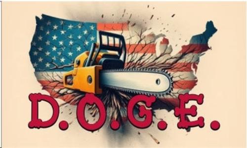 3x5 DOGE Chainsaw Flag Trump Flag Outlet Reliable