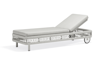 Amberly Chaise Lounge In Light Grey Sale Sast