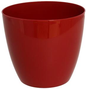 4-Pack 15cm Small Round Gloss Red Plastic Flower Pot for Garden & Patio - 2L Official Sale Online