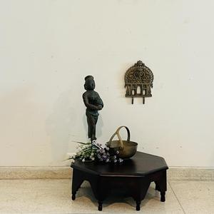 Alveena : Octagonal  Pure Teak  Low Table Discount 2025