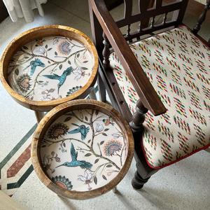 Antika 1-  Hummingbirds Design   ( Set of 2 circular tables) Sast Cheap Pice