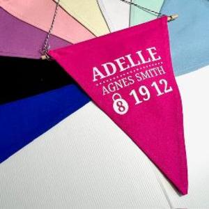 Canvas Single Bunting / Flag with wooden rod - Various Colours Online Cheap Quality
