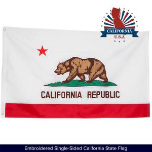 3x5ft Embroidered California Flag, Single-Sided Official Site For Sale