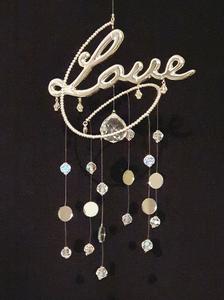 "Love" spiral suncatcher with AB clear crystals and mirrors Clearance Store Cheap Online