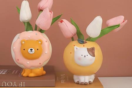 Cute animal Planters - Animal flower pot - Adorable resin planters Clearance Best