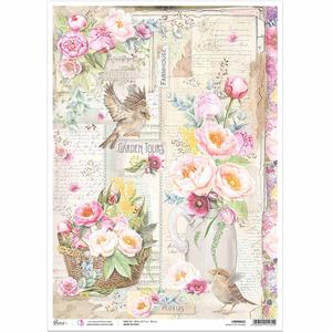 A3 Rice Paper - Bouquet Of Peonies Discount The Cheapest