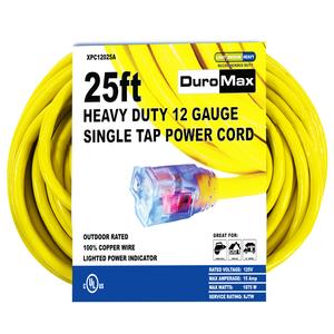 DuroMax XPC12025A 25 Foot 12 Gauge Single Tap Extension Power Cord Discount In China