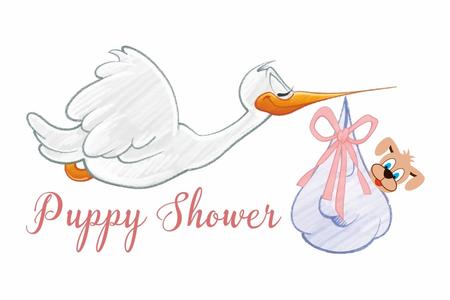 Puppy Shower Yard Sign with Stake Authentic For Sale