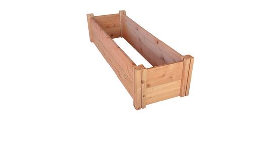 GrowGardens 1' x 4' Redwood Raised Garden Bed Free Shipping For Sale