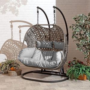 Double Hanging Cocoon Egg Chair - Grey Cushions From China
