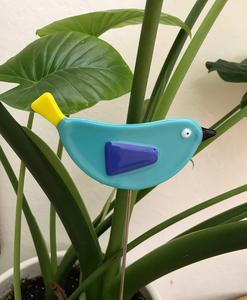 Blue Aqua/Blue - Fused Glass Plant Stake by Glass Works Northwest Pick A Best