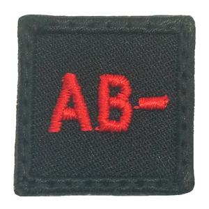 HGS BLOOD GROUP 1" PATCH, AB- (BLACK RED) Outlet Official
