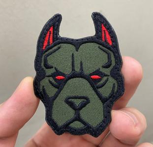 PIT BULL HEAD PATCH - OD GREEN Wiki For Sale