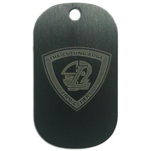 LASER ENGRAVED BLACK ANODIZED LOGO DOG TAG - 42 SAR Low Cost For Sale