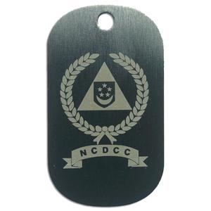 LASER ENGRAVED BLACK ANODIZED LOGO DOG TAG - NCDCC Cheap Browse
