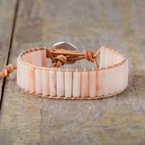 Bracelet Anahata Chakra en Agate rose Outlet Low Shipping Fee