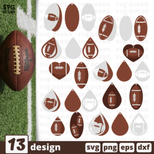 American football earrings SVG Bundle Sale Great Deals