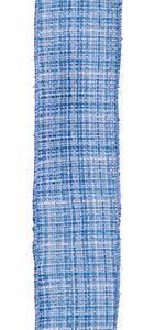 1.5" Cross Check Ribbon: Blue - 10yds Cheap Sale Low Pice