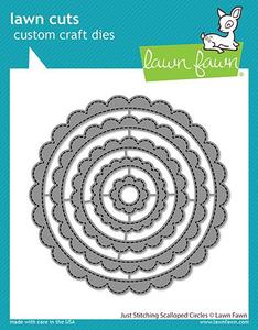 Lawn Fawn - Just Stitching Scalloped Circles Comfortable