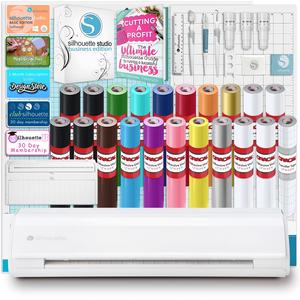 Silhouette White Cameo 5 Business Bundle w/ Vinyl, Guides, Software, Tools Fashionable