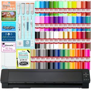 Silhouette Cameo PRO MK-II w/ 64 Oracal Vinyl Sheets, Blades, Tools, Guides Online Online Free Shipping
