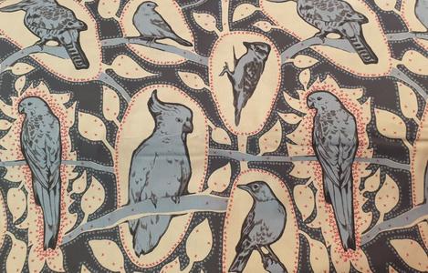 Fabric - Blue Birds (Korea) Outlet Low Pice Fee Shipping