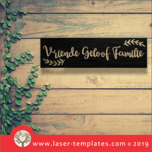Vriende Geloof Familie Stencil - Afrikaans Under 70 Dollars