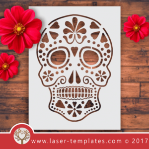 Sugar Skull Stencil 04 For Nice Cheap Price
