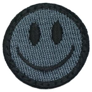 SMILEY FACE PATCH - GRAY Outlet Cheap