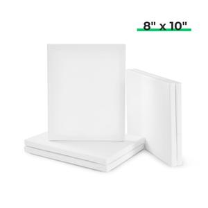 Stretched White Blank Canvas (5pcs) 8" x 10" Cheap Shop
