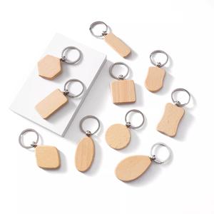 Mixed Shaped Wooden Keychain (10pcs) Store Sale