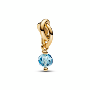 Faceted Sea Aqua Blue Eternity Circle Dangle Charm 763462C03 Cheap Sale Exclusive