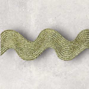 Jumbo Zigzagbnd med lurex, guld 40mm Discount Release Dates