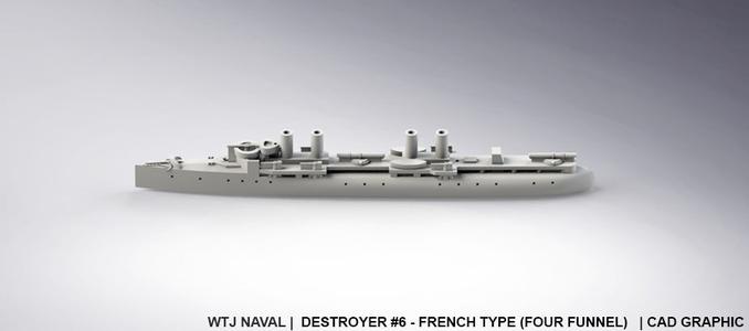 Destroyer #6 - Generic - Pre Dreadnought Era - Wargaming - Axis and Allies - Naval Miniature - Victory at Sea Buy Cheap Extremely