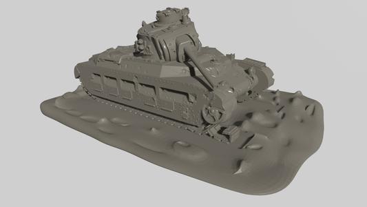 Destroyed Matilda II - A11 Infantry Tank Mark I - UK Army - 28mm Scale - wargame3d Excellent