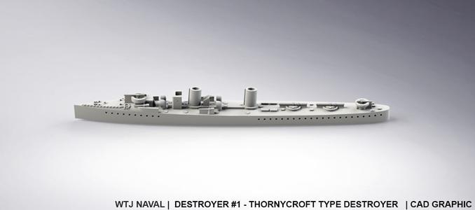 Destroyer #1 - Generic - Pre Dreadnought Era - Wargaming - Axis and Allies - Naval Miniature - Victory at Sea Latest Collections Online