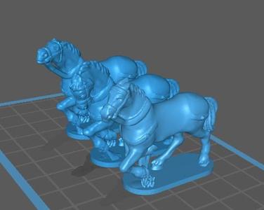 Dark Age Horses 1 - Great for Table Top War Games And Dioramas - Resin 28mm Miniatures - Outlet Sale Online