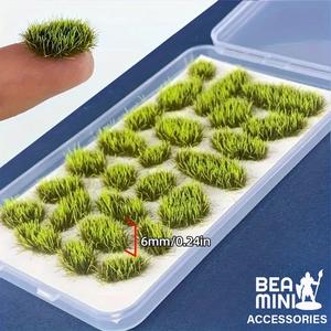 Bea Mini Basing Tufts - Bright Green Irregular Shaped Grass 24 Tuft Pack For Sale