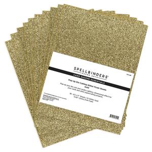Spellbinders - Pop-Up Die Cutting Glitter Foam Sheets Gold (10pcs) Best