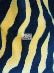 Yellow/Black Big Strip Velboa Zebra Animal Short Pile Fabric / By The Roll - 50 Yards Clearance Factory Outlet