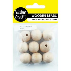 VALUE CRAFT Wooden Beads Round Natural Best Place To Buy