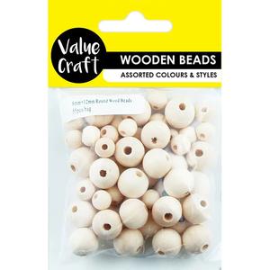 VALUE CRAFT Wooden Beads Mixed Round Natural Discount Purchase