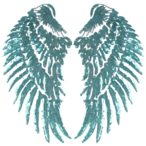 Vleugel Engel Paillette Vleugels XXL Strijk Embleem Patch Set Blauw Discount With Mastercard
