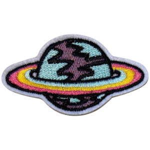 Planeet Met Planeetringen Strijk Embleem Patch Cheap Shop