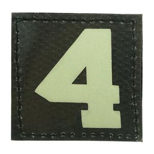 BIG NUMBER 4 GITD PATCH - GLOW IN THE DARK Free Shipping Comfortable